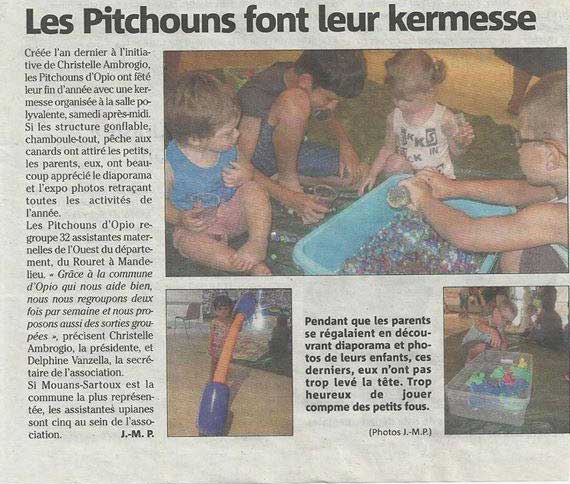 article presse pitchounes opio association region paca nice matin 